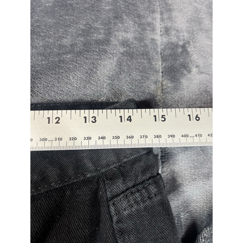 SLP Jeans Womens Black Dark Street Print Gothic Punk‎ Metal Distressed Pant Sz M - Picture 11 of 15
